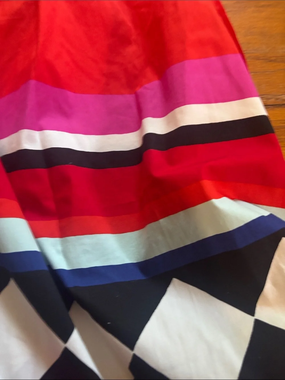 kate spade Bright Orange Sleeveless Geometric Stripe Mini Dress